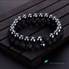 TCC™ Natural Hematite & Volcanic Lava Stone Pair Bracelet For Willpower & Protection
